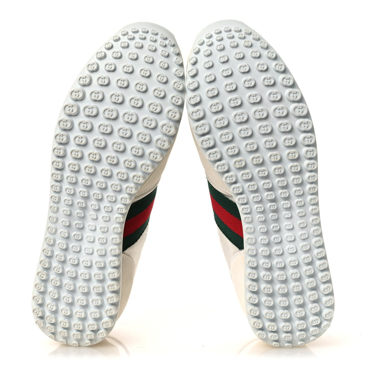 Gucci Suede Women's GG Monogram Web Re-Motion Sneakers 37 White