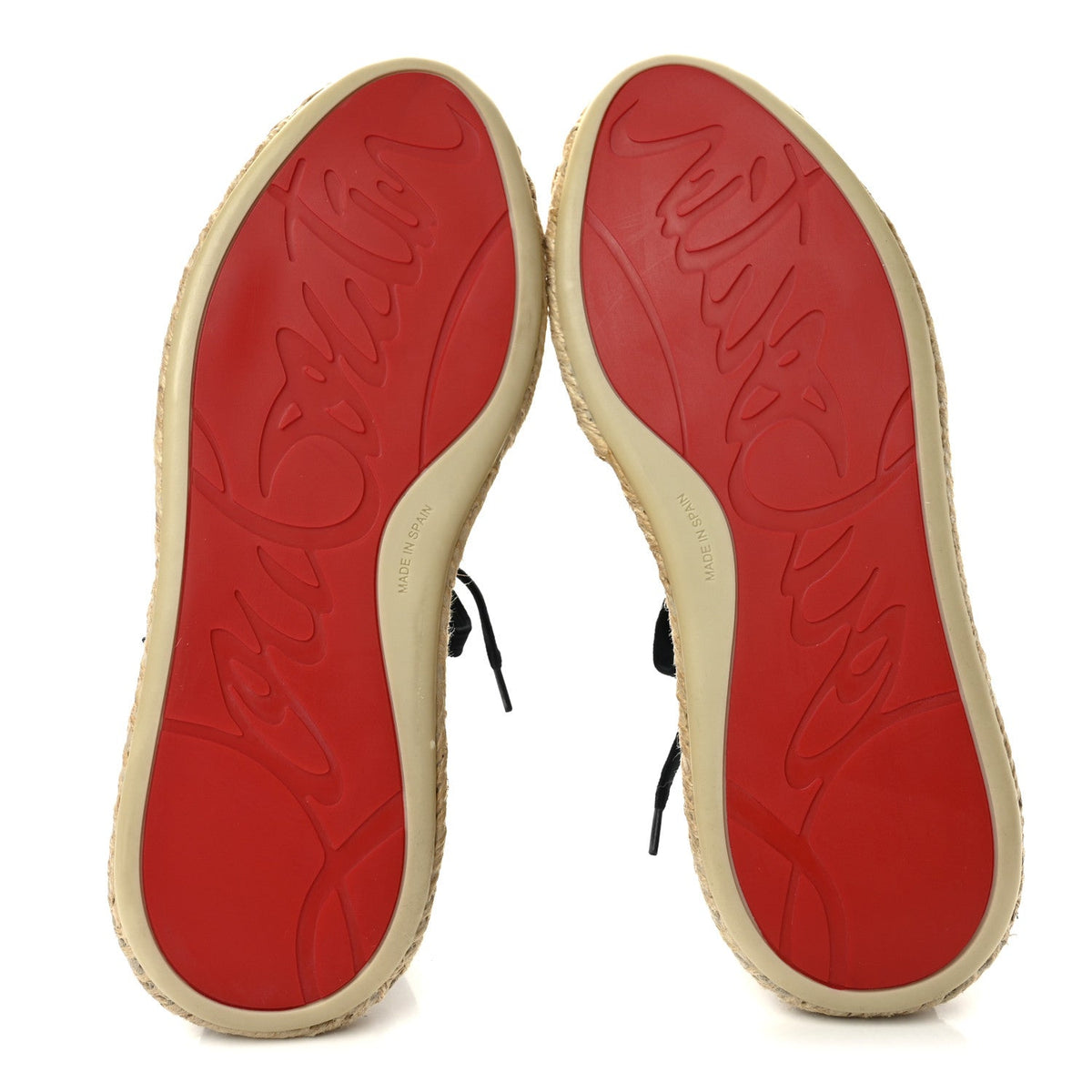 Christian Louboutin Toile Calfskin Women's Espasneak Flat Sneakers 36 Obscur