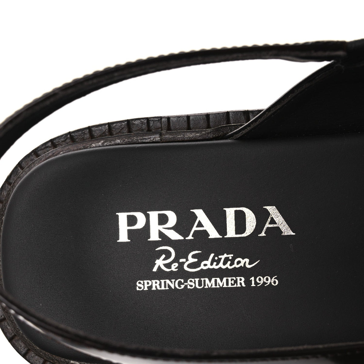 Prada Spazzolato Fume Re-Edition 1996 Women's Buckle Sandals 41 Bruciato