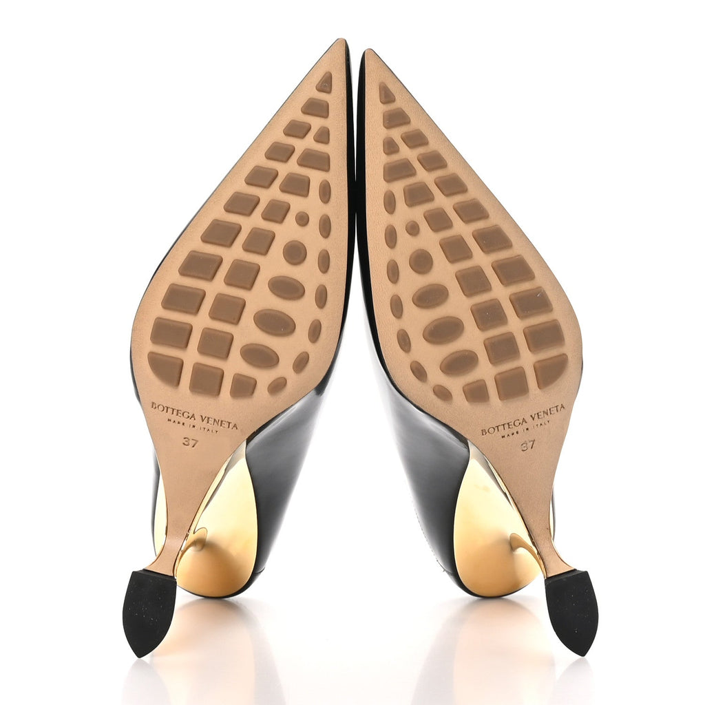 Bottega Veneta Latex Women's Rocket Mule Pumps 37 Black