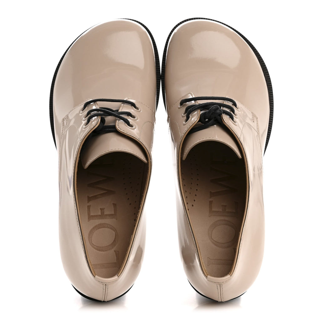 Loewe Brushed Calfskin Women's Campo Derby Loafers 40 Light Pink