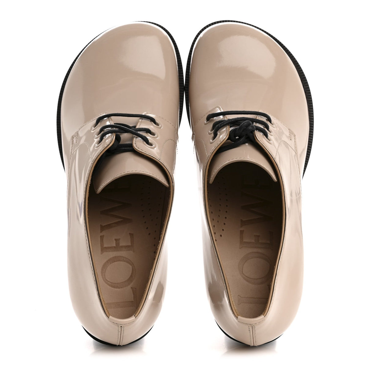 Loewe Brushed Calfskin Women's Campo Derby Loafers 40 Light Pink