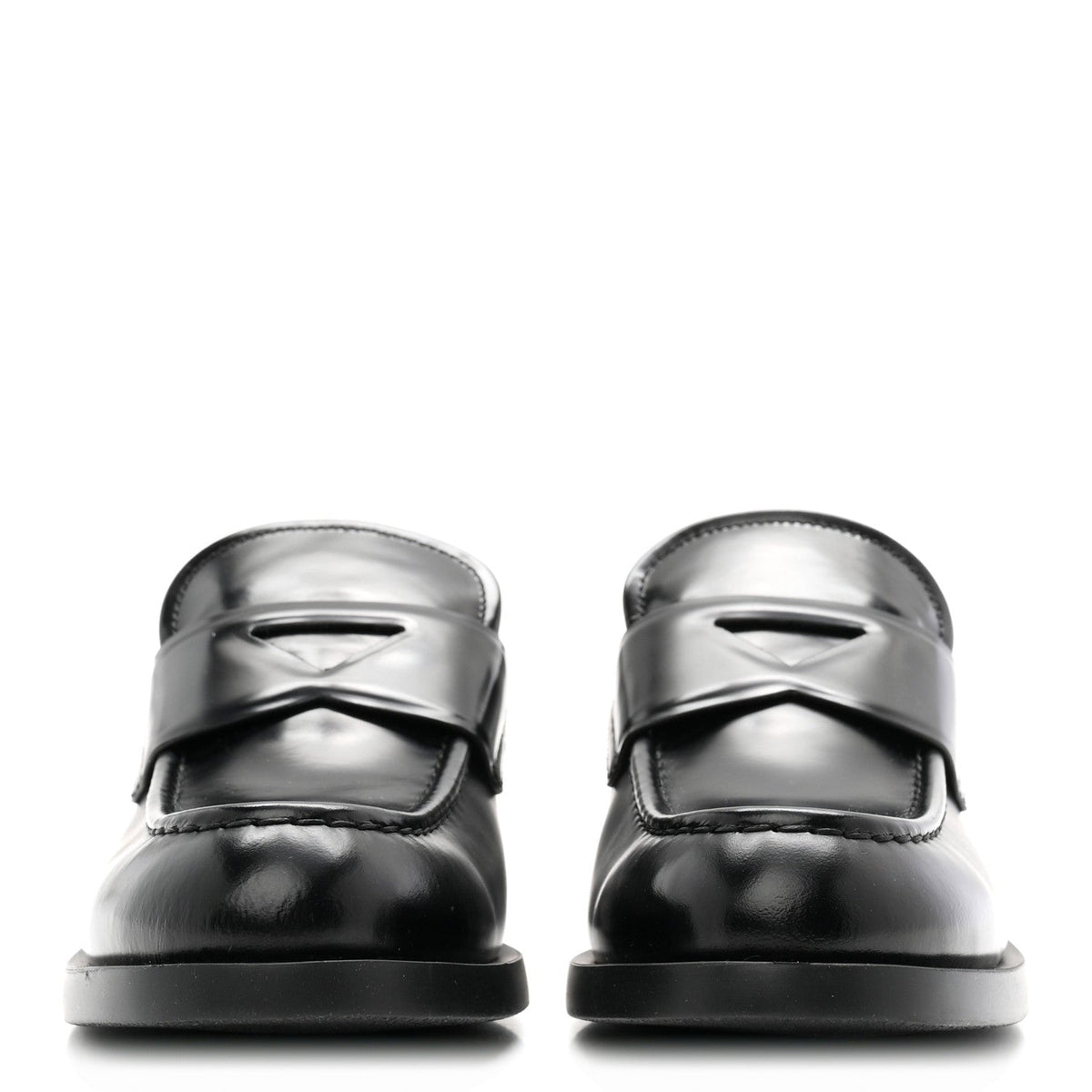 Prada Spazzolato Women's Loafers 38.5 Black