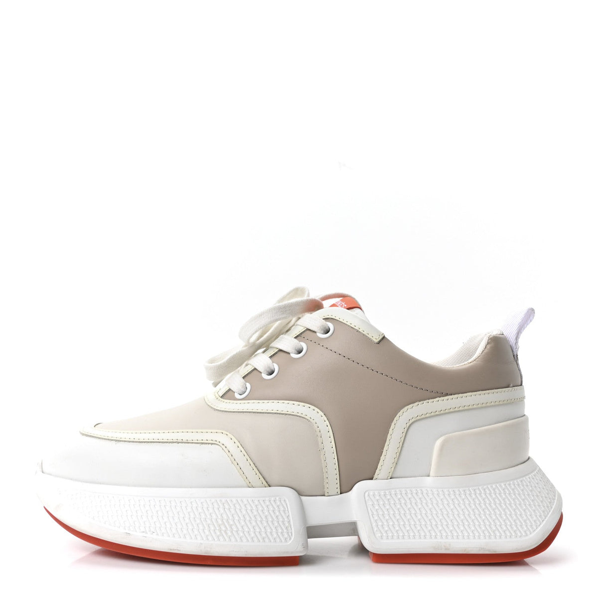 Hermes Calfskin Women's Giga Sneakers 37 Multicolor White