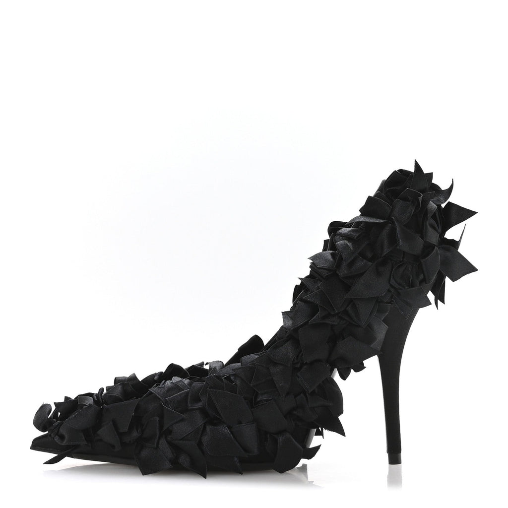 Balenciaga Satin Women's Marie A Bows All Over 110mm Pumps 35 Black