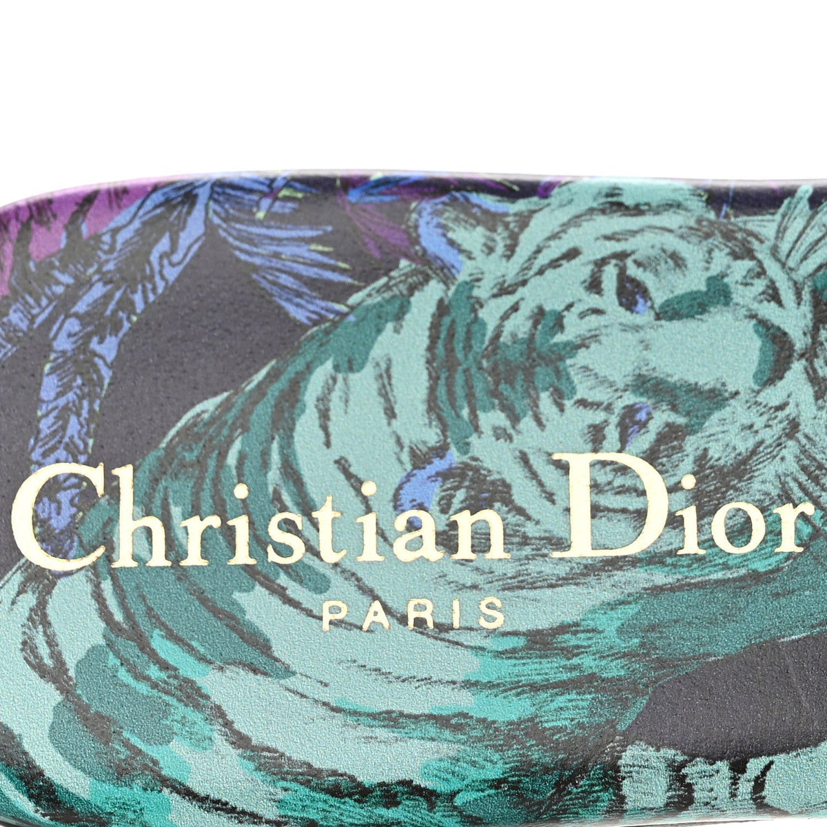 Christian Dior Canvas Women's Dway Slide Sandals 36.5 Purple Multicolor