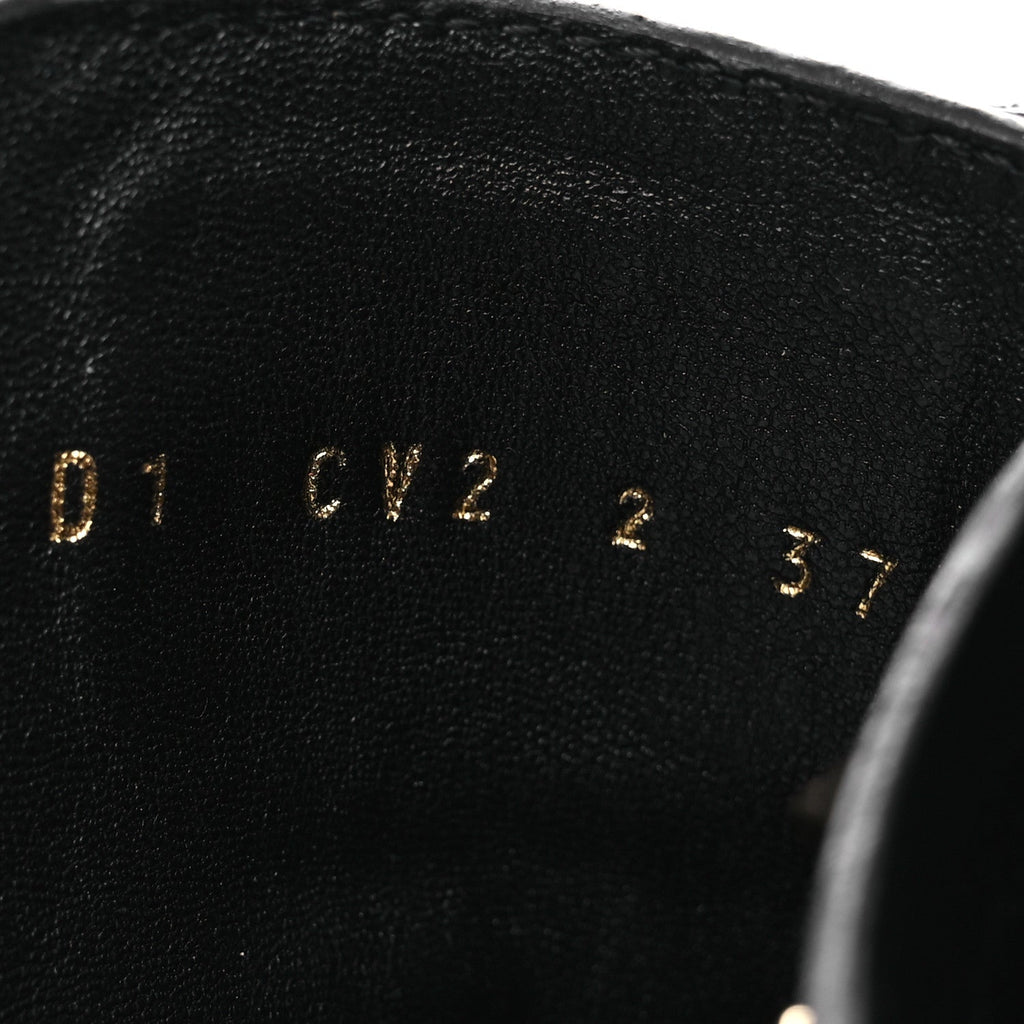 Valentino Garavani Calfskin Women's Rockstud Combat Ankle Boots 37 Black