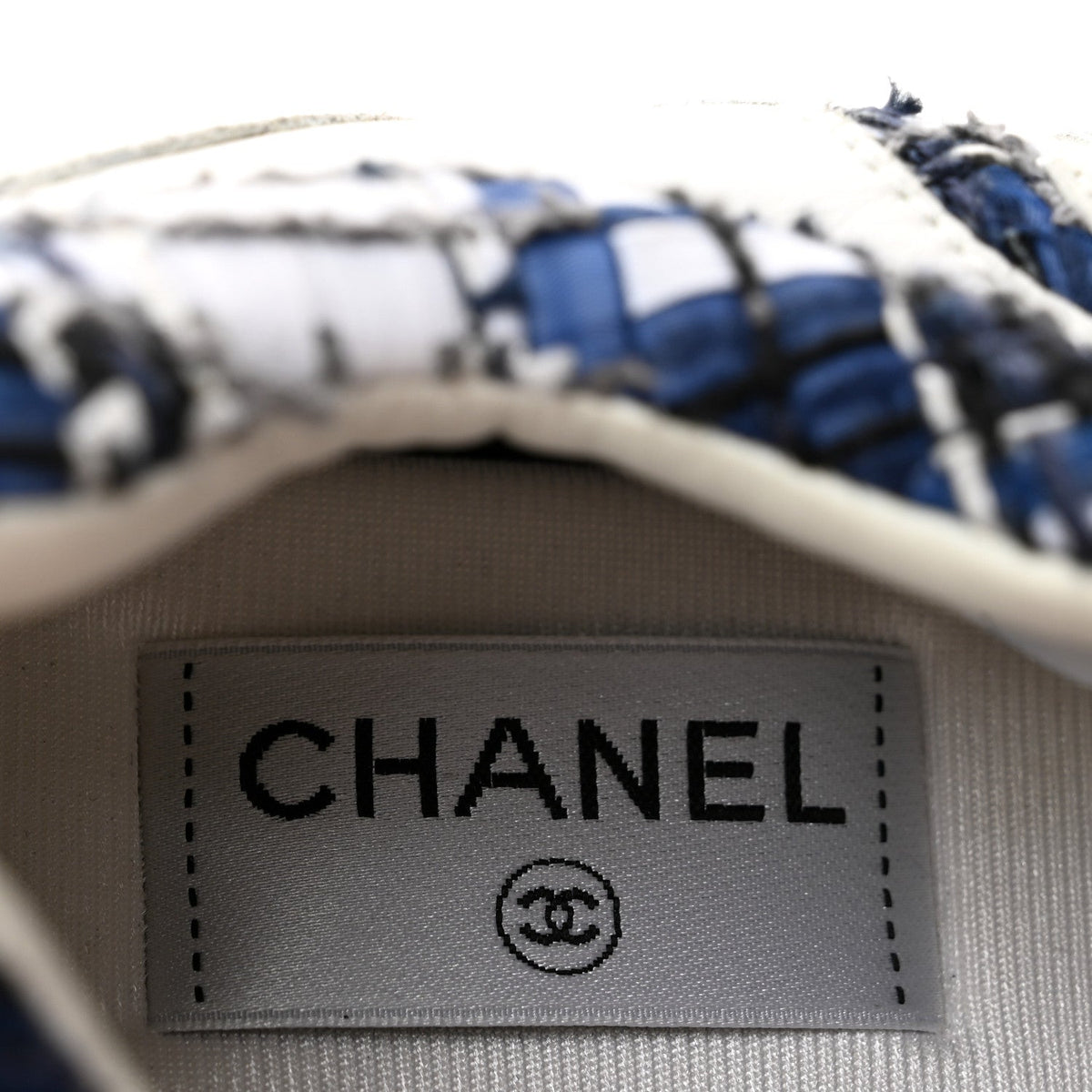 Chanel Tweed Suede Calfskin CC Women's Sneakers Blue