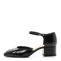 Chanel Glazed Crinkled Calfskin CC Cap Toe Mary Janes Women's Shoes