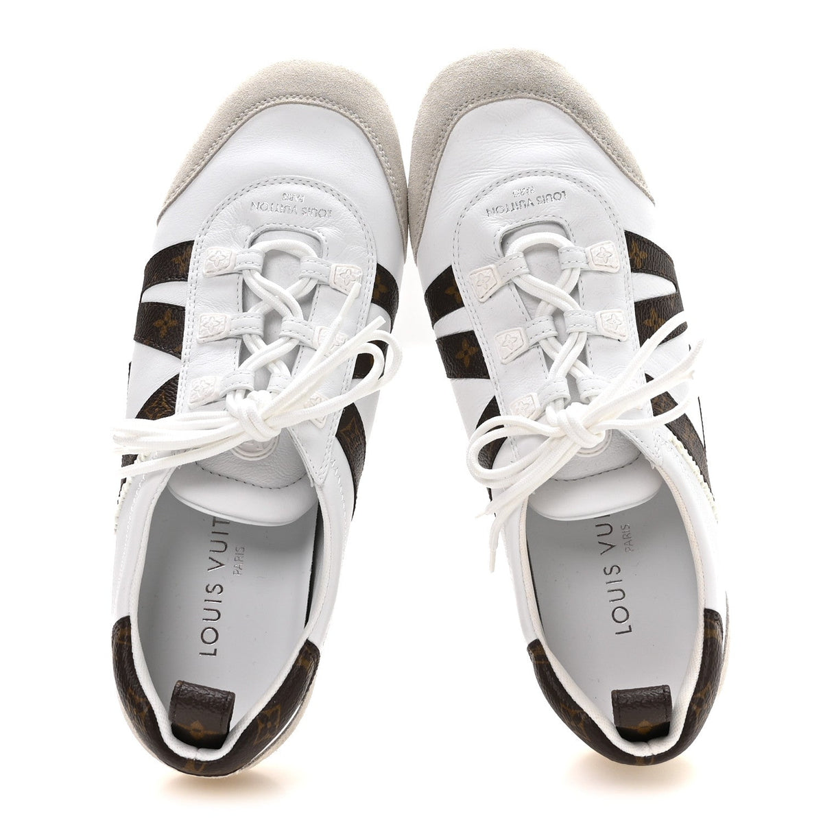 Louis Vuitton Monogram Calfskin Women's LV Sneakerina Sneakers 37 White