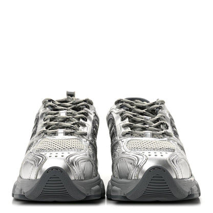 Christian Dior Technical Mesh Women's Chrono Sneakers 38.5 Silver