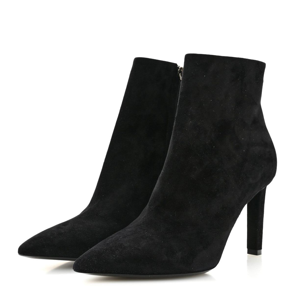 Saint Laurent Suede Women's Kate 85 Zip Booties 39.5 Black