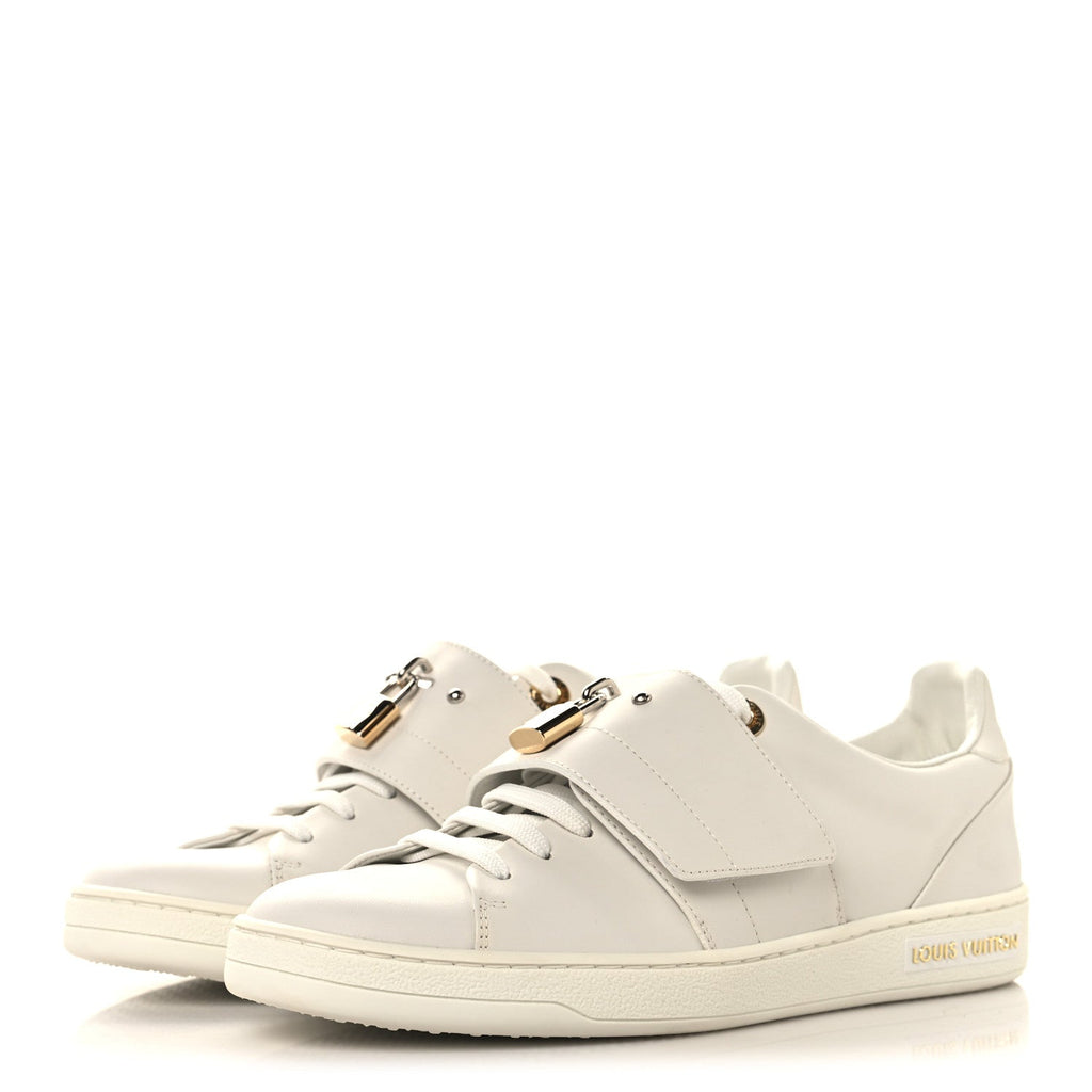 Louis Vuitton Calfskin Women's Front Row Sneakers 36.5 White