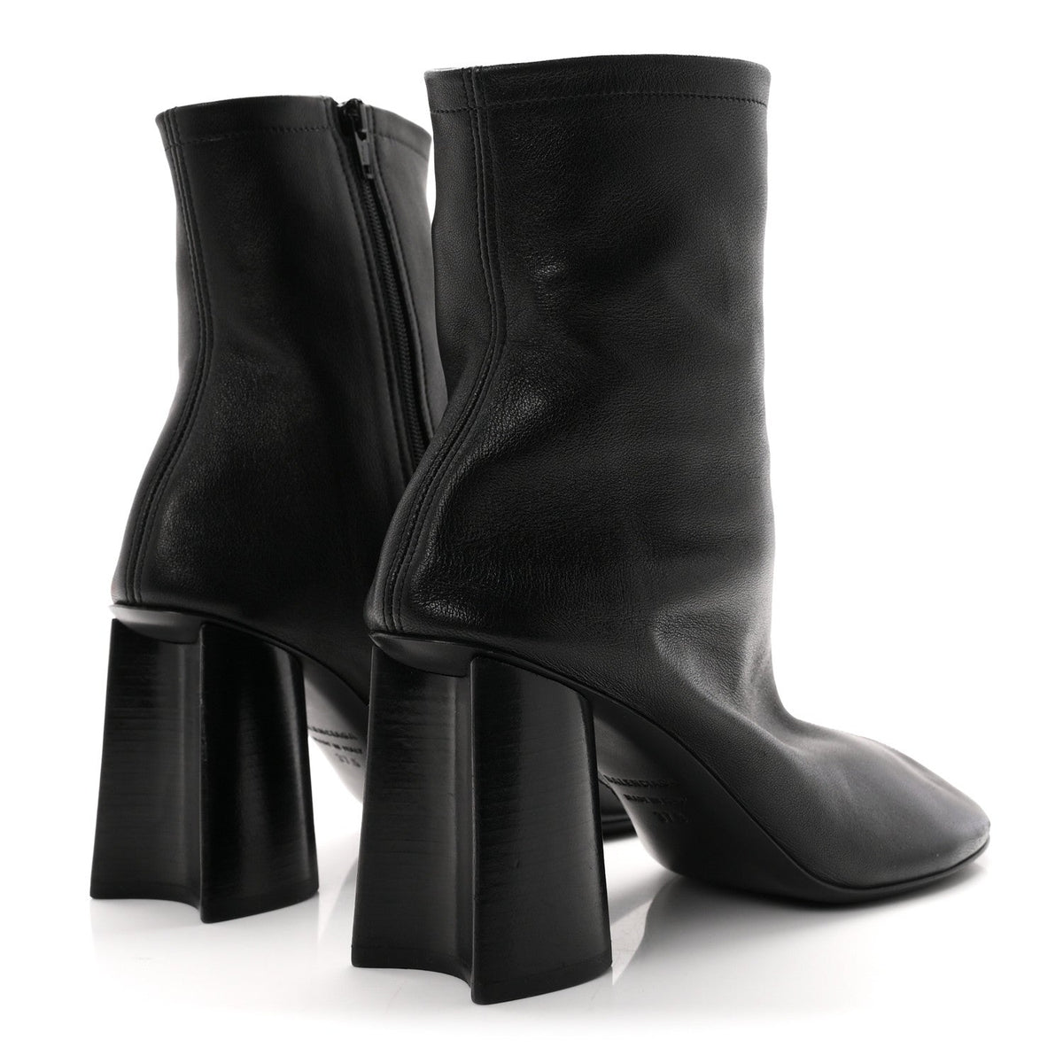 Balenciaga Sheepskin Women's Glove 80mm Ankle Boots 37.5 Black