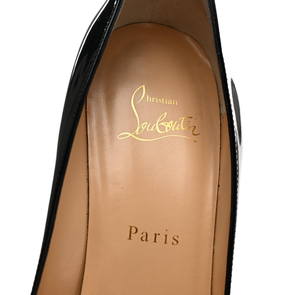 Christian Louboutin Patent Women's Pigalle 100 Pumps 38 Black