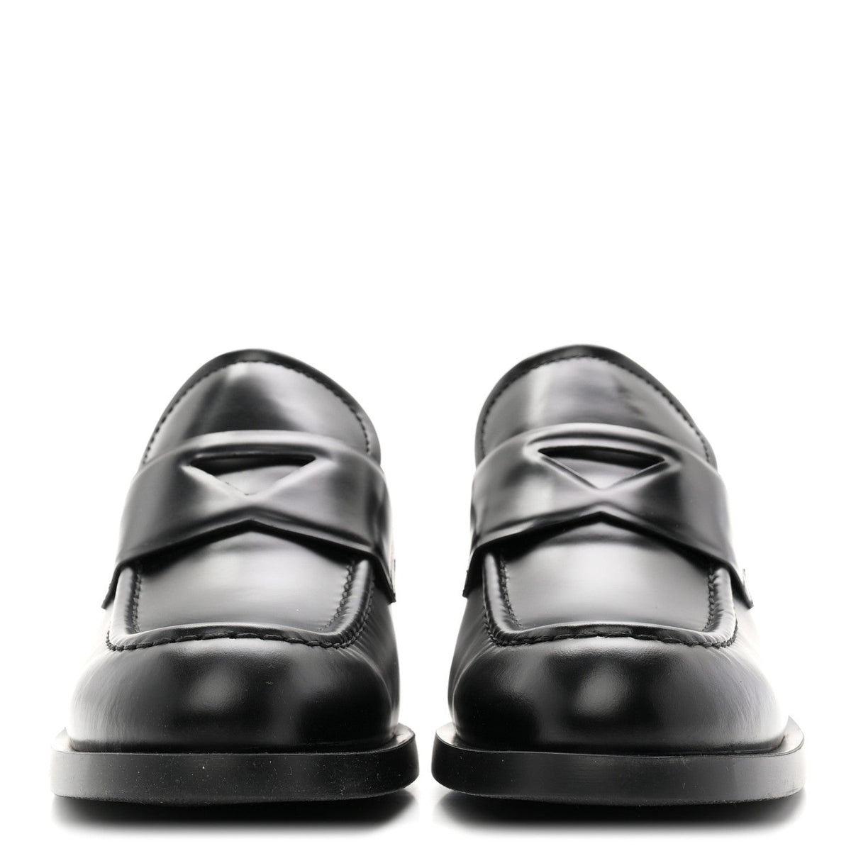 Prada Spazzolato Women's Loafers 40.5 Black