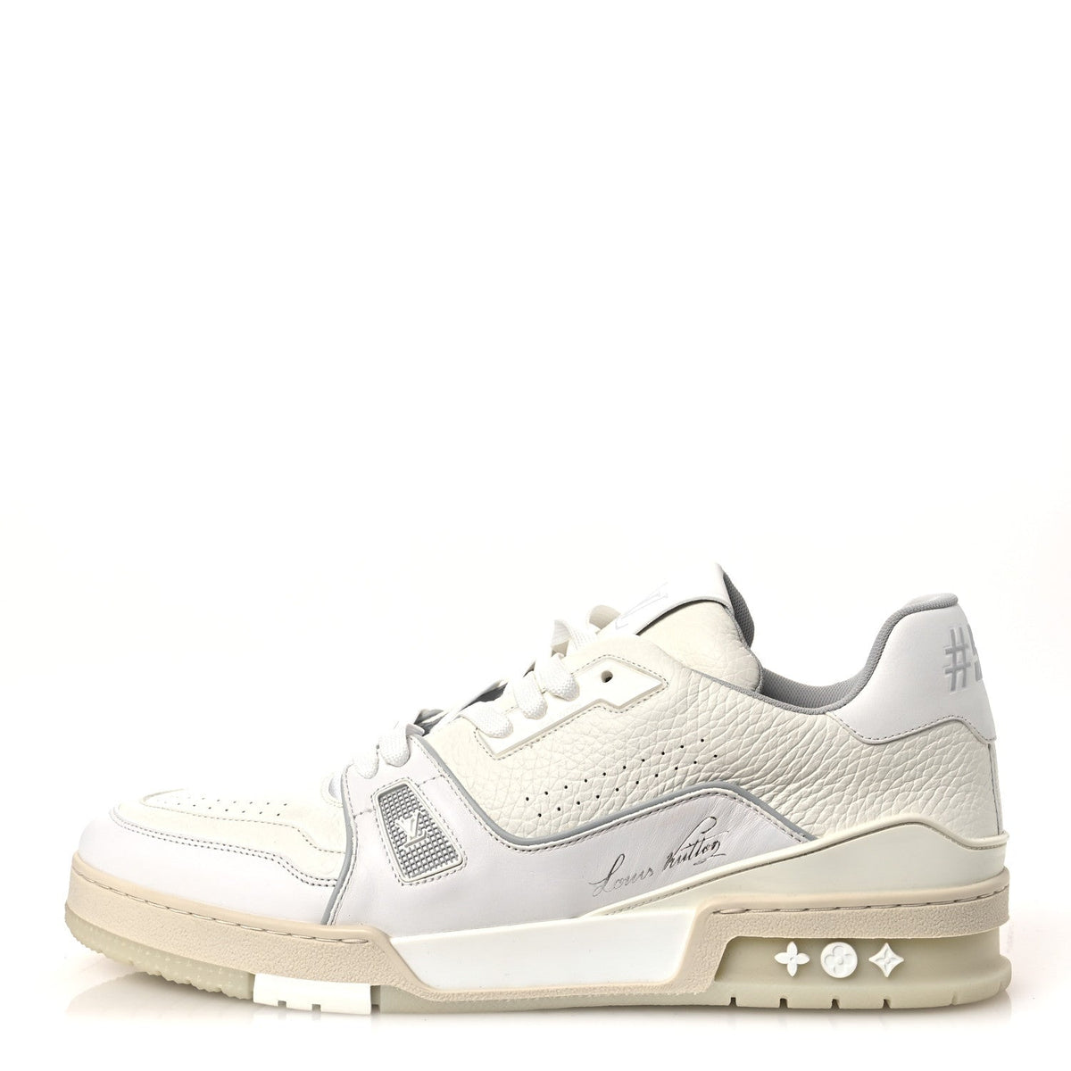 Calfskin LV Trainer Sneakers White