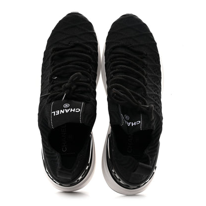 Chanel Fabric Logo Women's Sneakers 37.5 Black