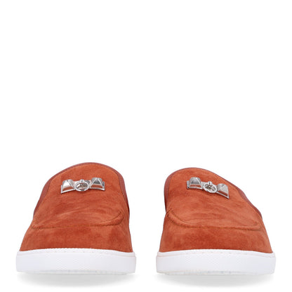 Hermes Suede Goatskin Nappa Jour Women's Loafers Gold