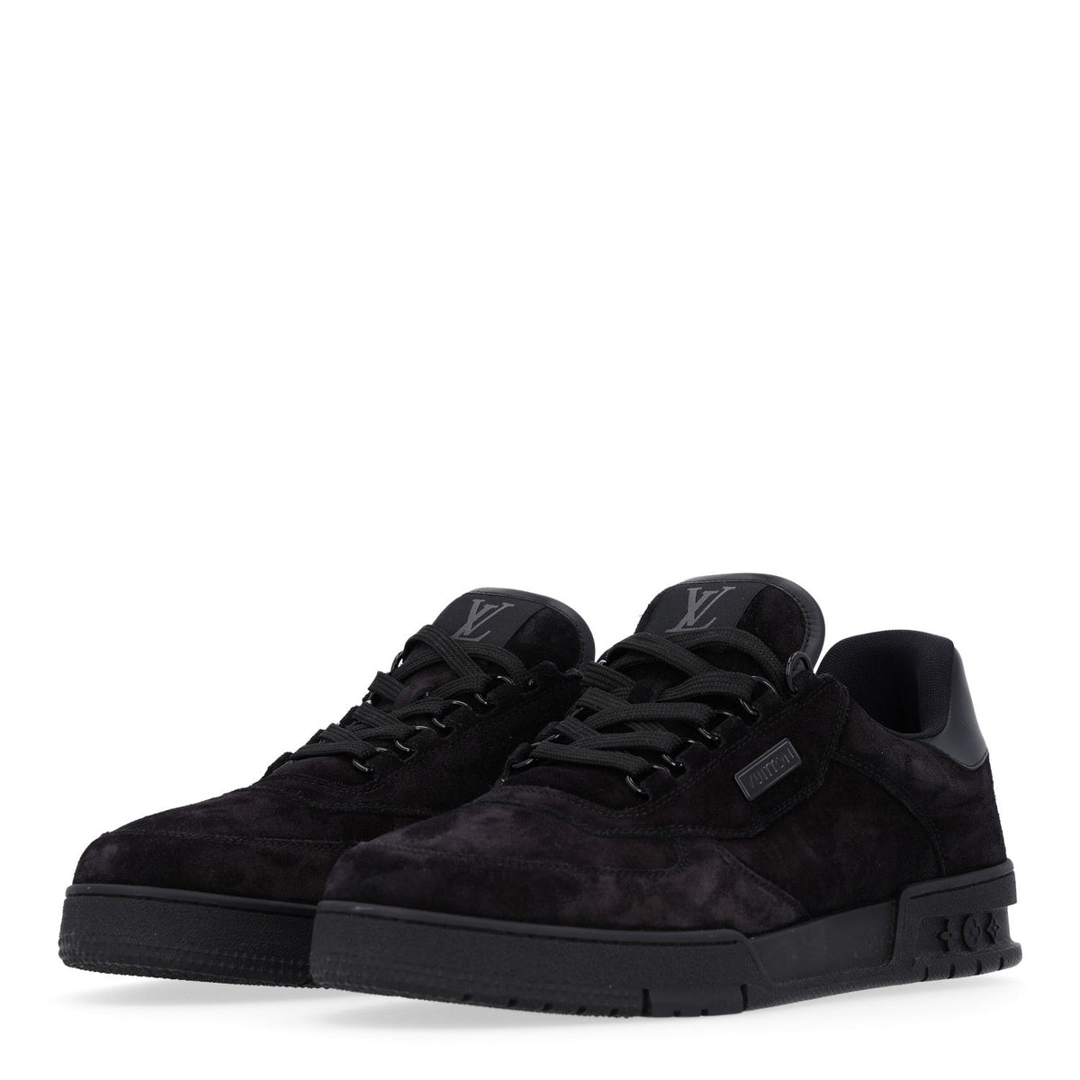 Louis Vuitton Suede Men's Uniform Sneakers 9.5 Black