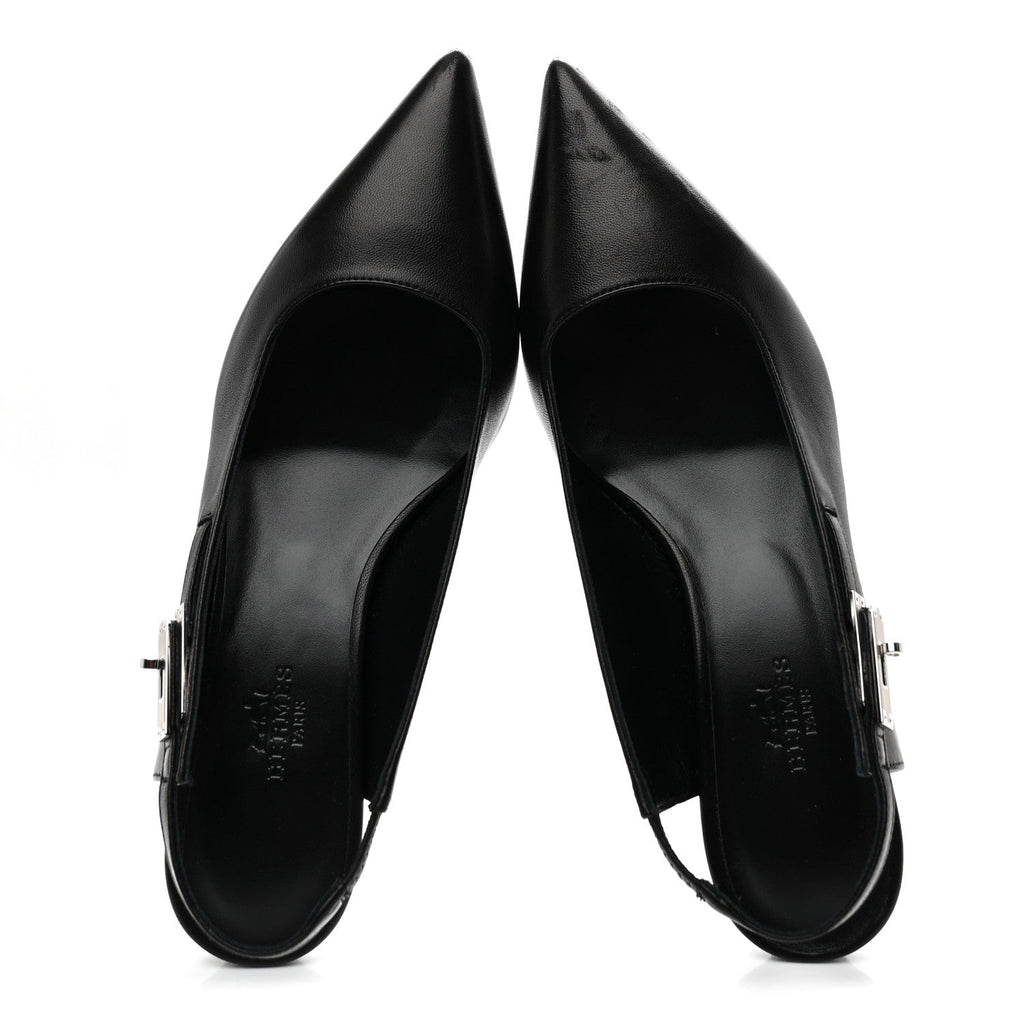 Hermes Nappa Women's Lover 40 Pumps 35.5 Black