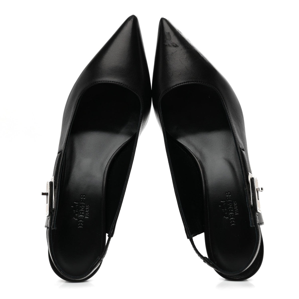 Hermes Nappa Women's Lover 40 Pumps 35.5 Black