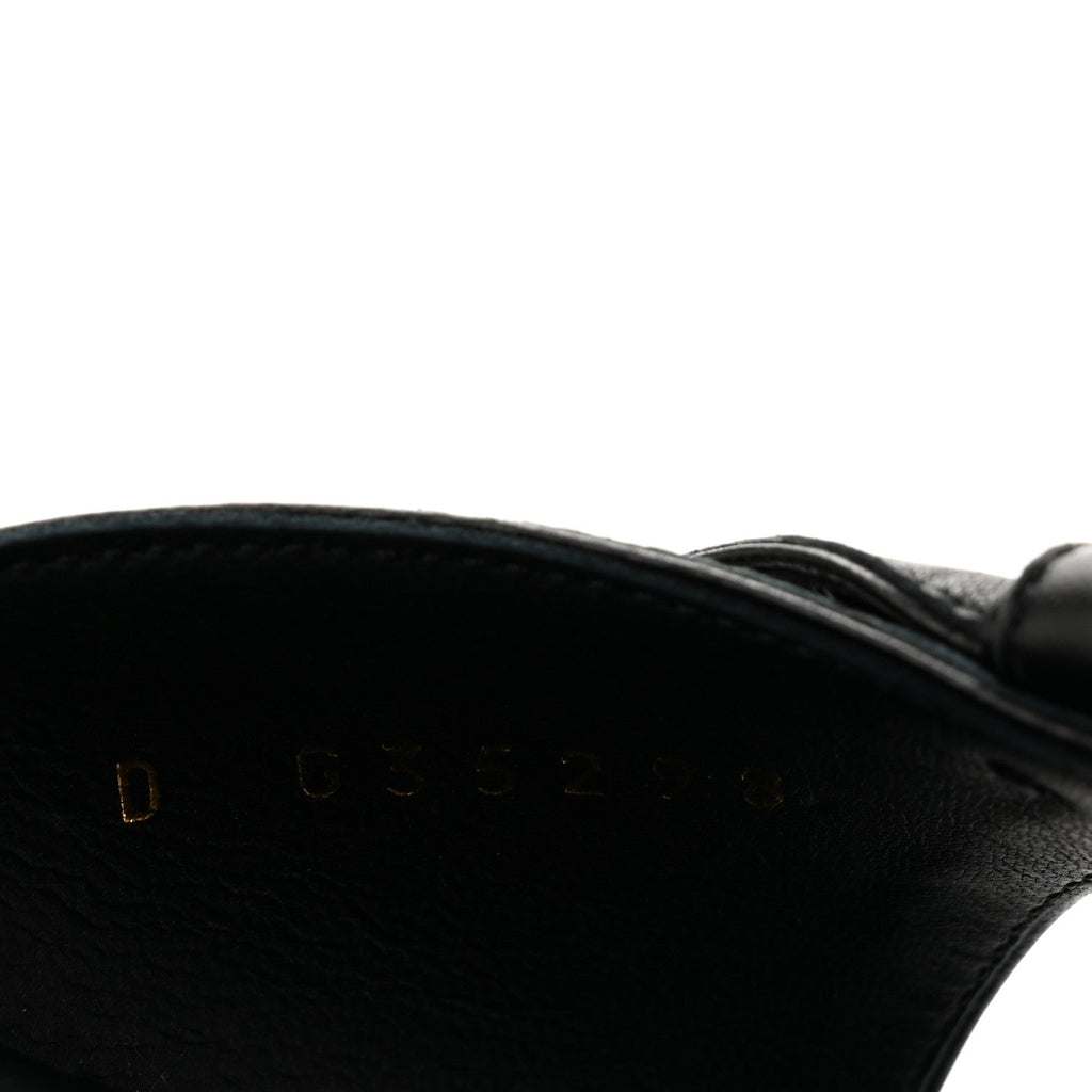 Chanel Lambskin Women's Bow CC Flat Sandals 38.5 Black