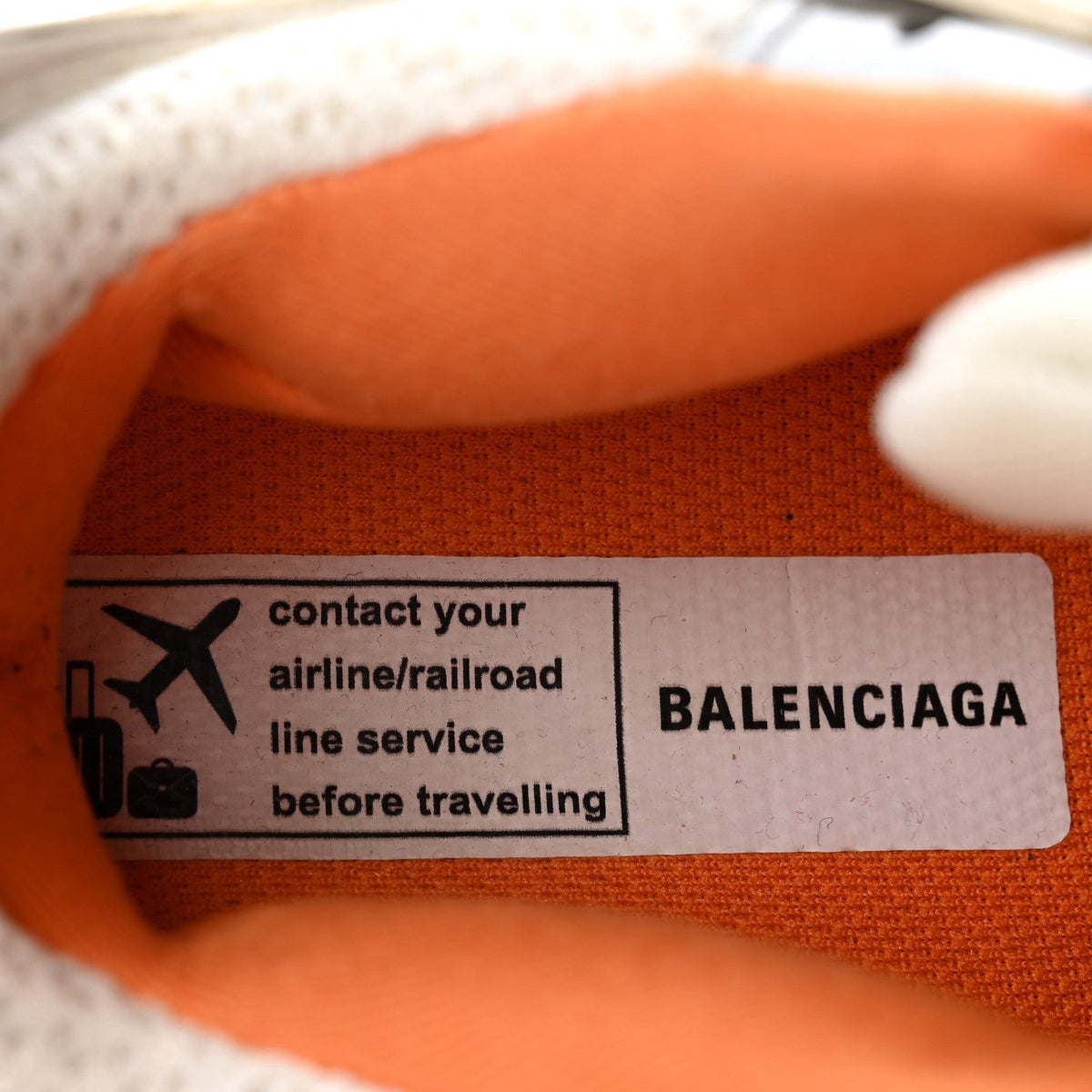 Balenciaga Mesh Women's Track Sneakers 35 White Orange