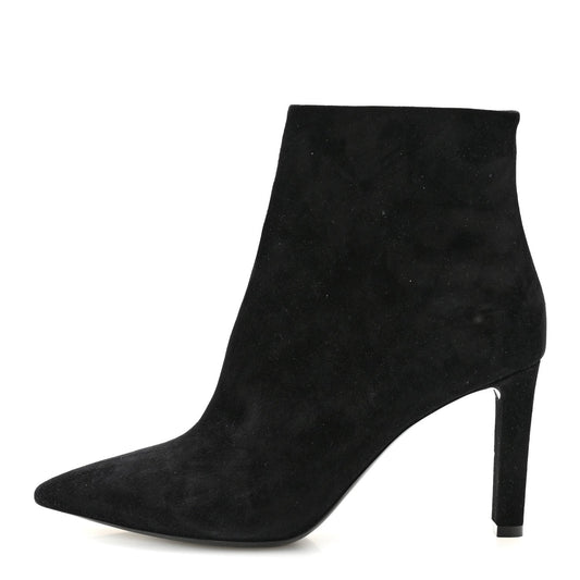 Saint Laurent Suede Women's Kate 85 Zip Booties 39.5 Black