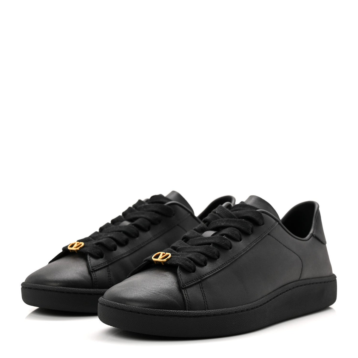Valentino Garavani Calfskin Men's Royco Sneakers 40 Black