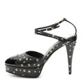 Chanel Printed Lambskin Patent Calfskin CC Platform Women's Pumps