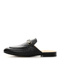 Gucci Guccissima Calfskin Women's Princetown Slippers 38 Black