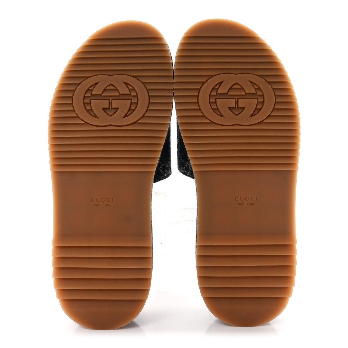 Gucci Denim Women's GG Monogram Angelina Platform Slide Sandals 40.5 Blue Tea