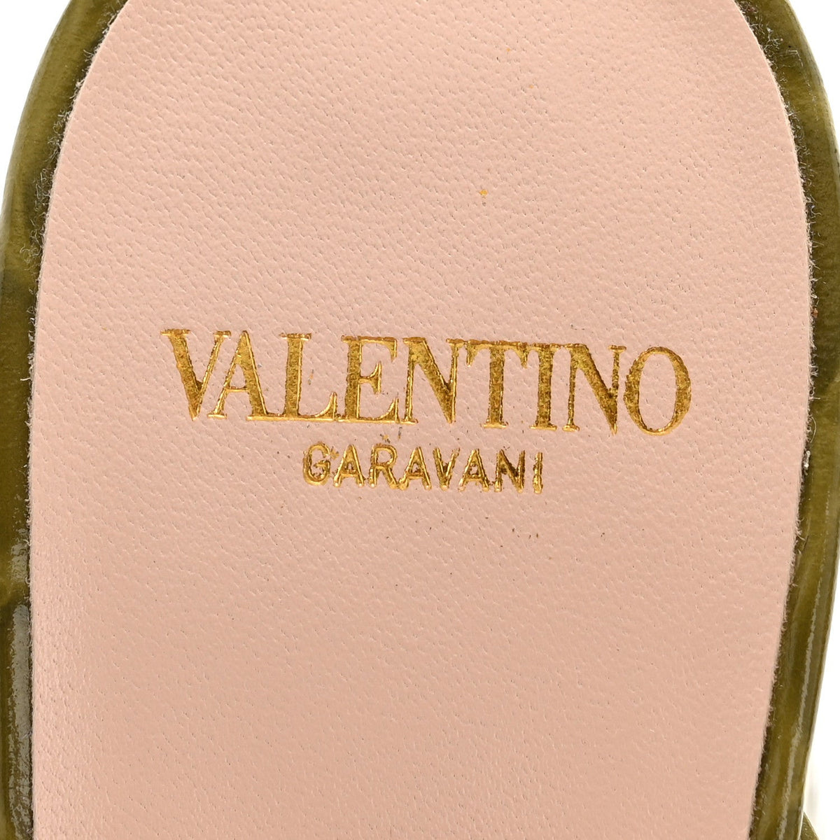 Valentino Garavani Calfskin Women's VLogo Signature Slide Sandals 36.5 Green