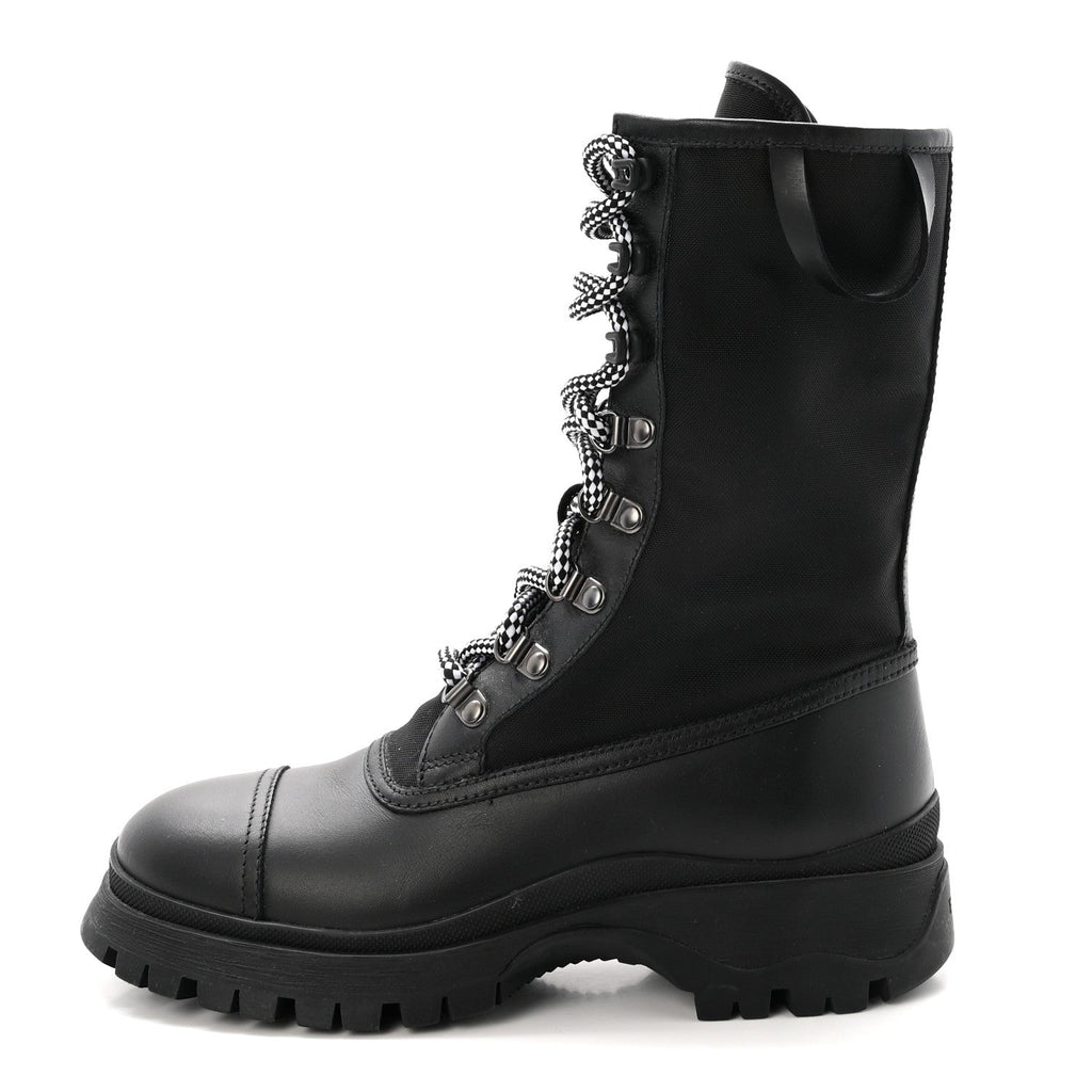 Prada Vitello Montana Neoprene Women's Combat Boots 36 Black
