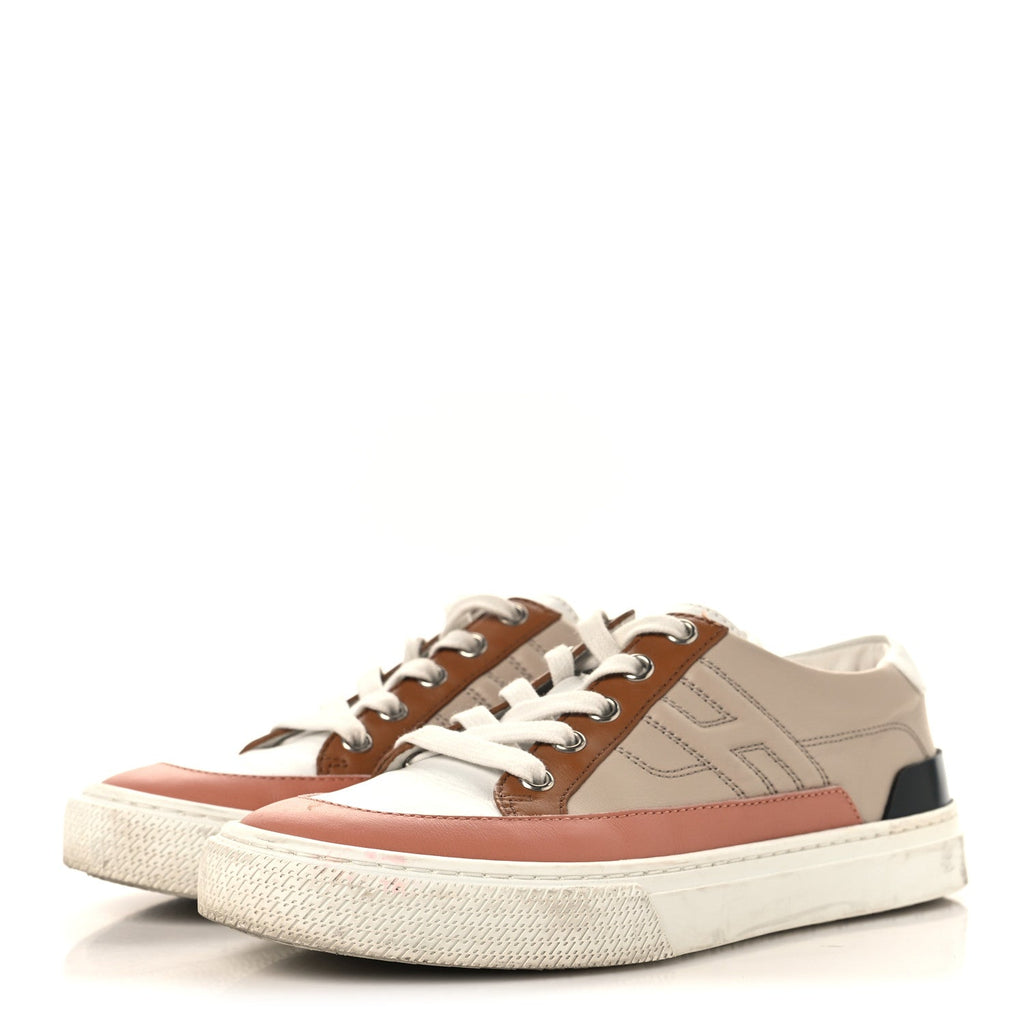 Hermès Calfskin Women's Deep Sneakers 36 Multicolor White Gold
