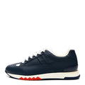 Hermes Epsom Calfskin Men's Trail Sneakers 42 Indigo White