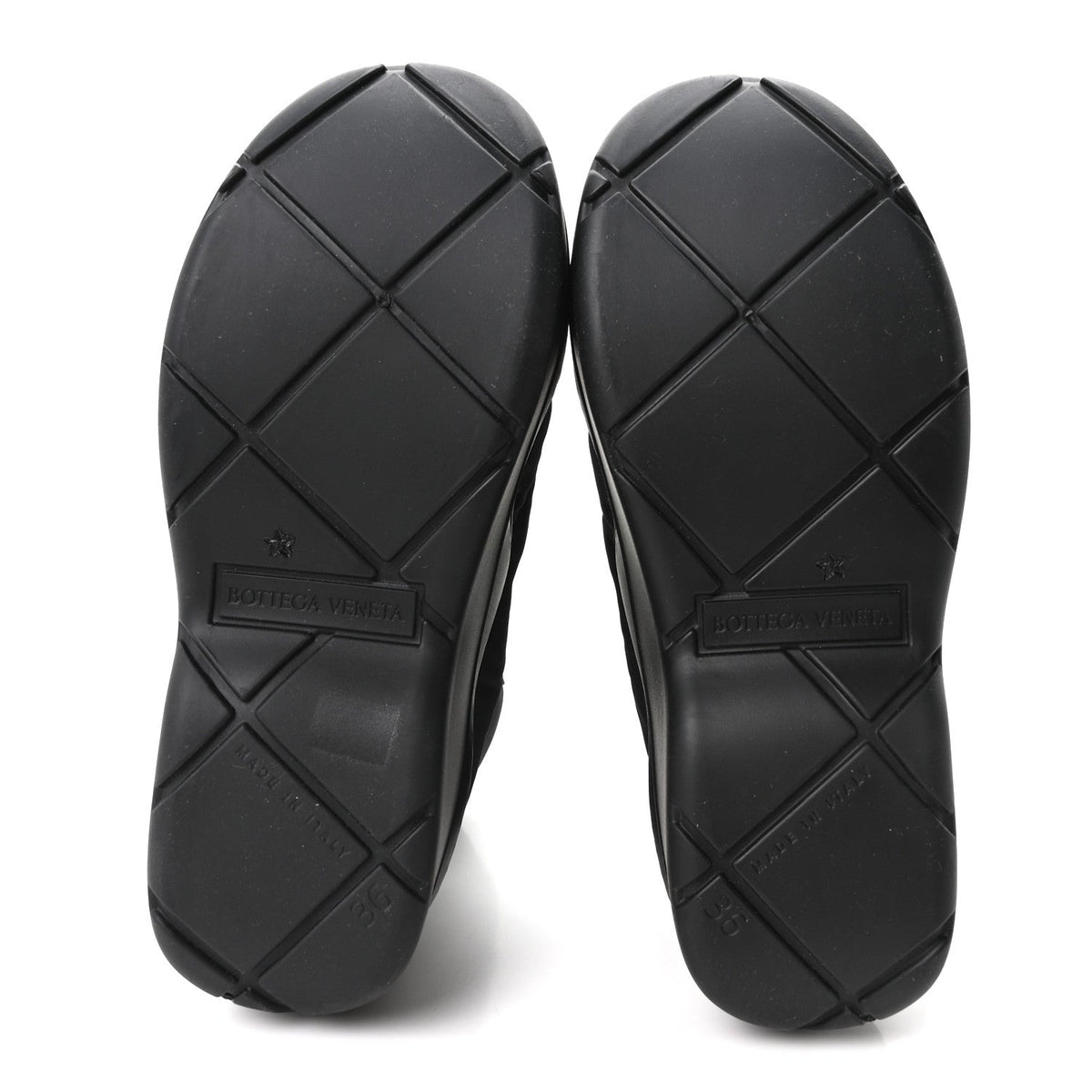 Bottega Veneta Technical Fabric Rubber Women's Puddle Bomber Boots 36 Black Grass