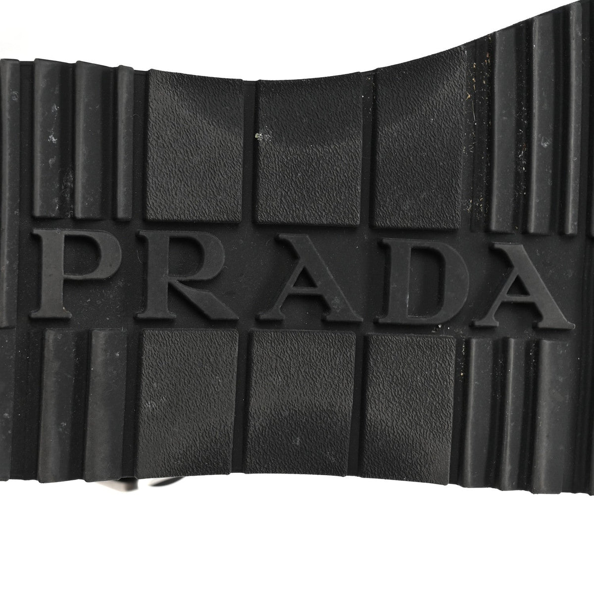 Prada Foam Rubber Women's Triangle Logo Soft Cage Sandals Black