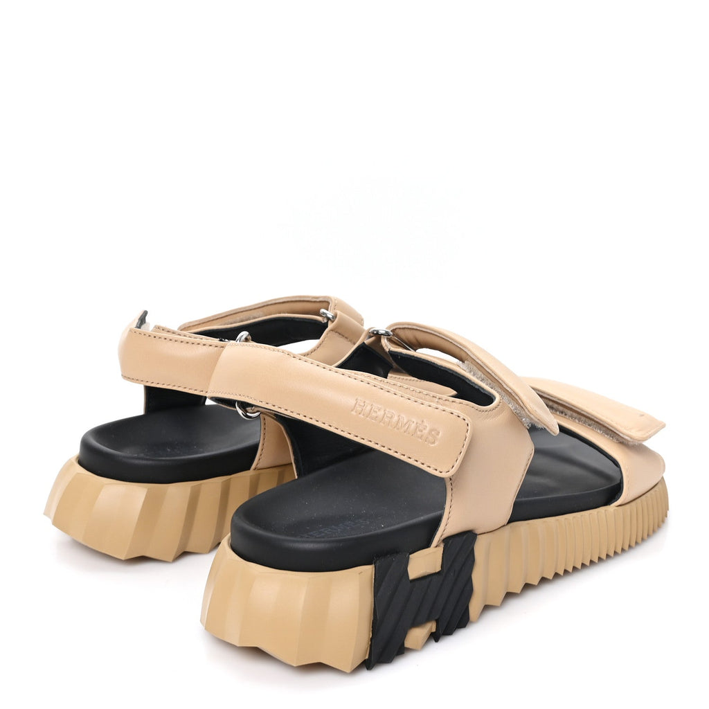 Hermes Lambskin Women's Junior Sandals 38 Beige Albinos