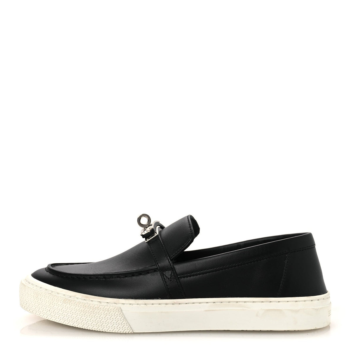 Hermes Calfskin Women's Game Slip On Sneakers 37 Black