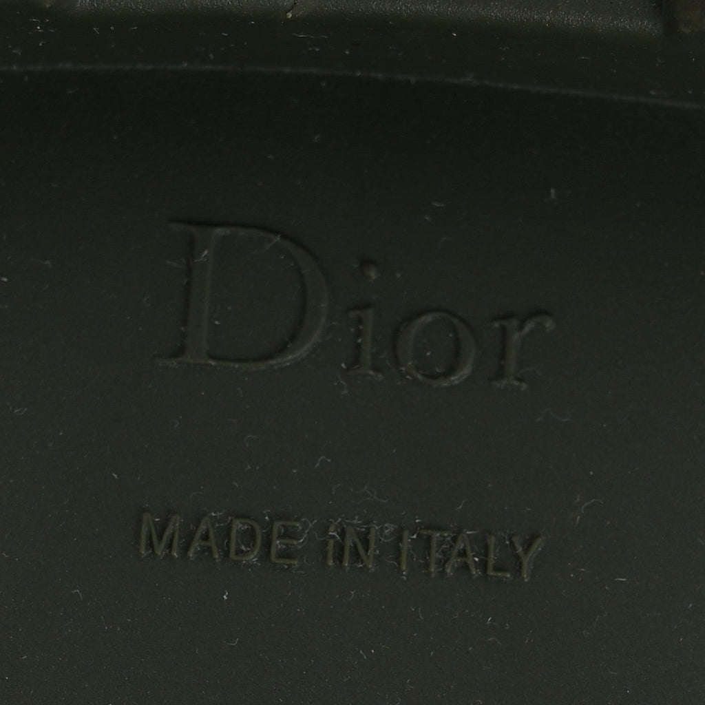 Dior Rubber Women's Diorunion Rain Boots 38 Black Military