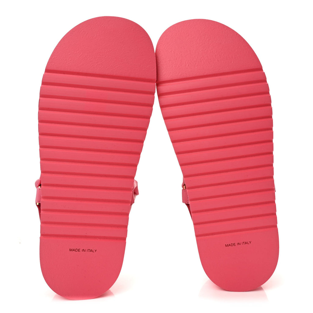 Chanel Lambskin CC Women's Platform Sandals Pink