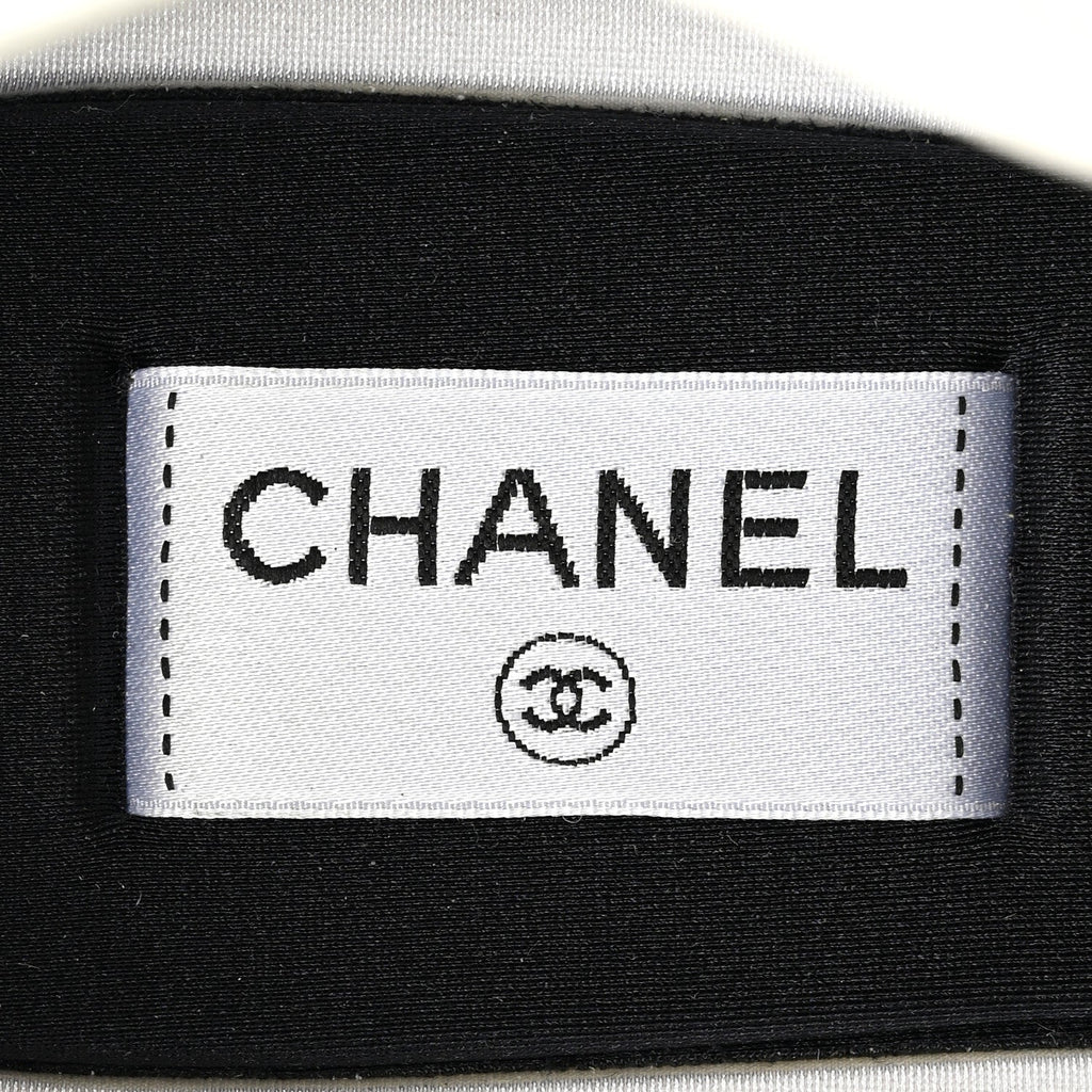 Chanel Velvet Calfskin Mixed Fibers Men's CC Sneakers 44 Ivory Black