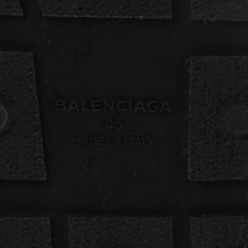 Balenciaga Patent Calfskin Neoprene Mesh Suede Men's Race Runner Sneakers 43 Black Navy