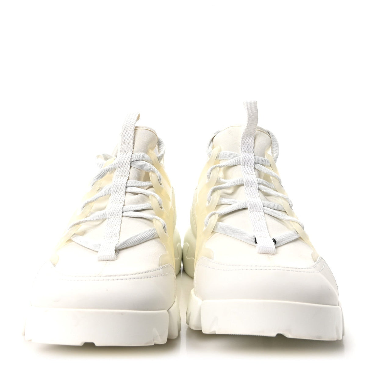 Christian Dior Technical Fabric Rubber Women's D-Connect Sneakers 37 White