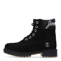 Jimmy Choo Nubuck Swarovski Crystal Women's Timberland Boots 37.5 Black
