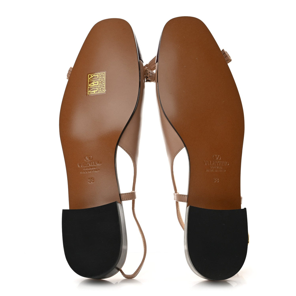Valentino Garavani Calfskin Women's VLogo Valet Du Roi Flats 38 Pink Garnet