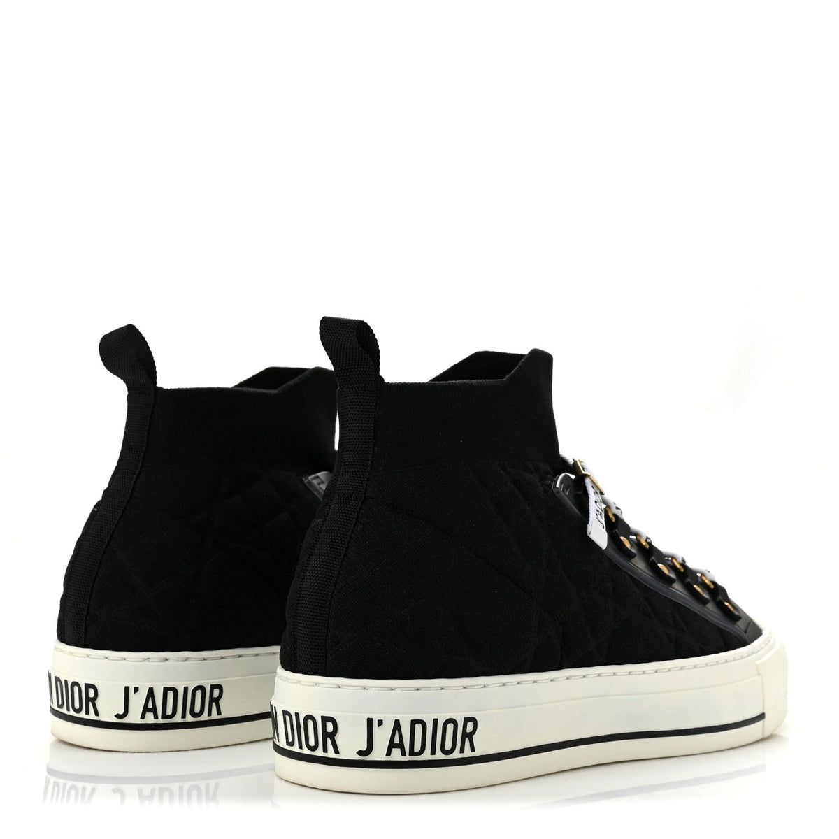 Christian Dior Technical Mesh Women's Walk'n Dior High Top Sneakers 38.5 Black