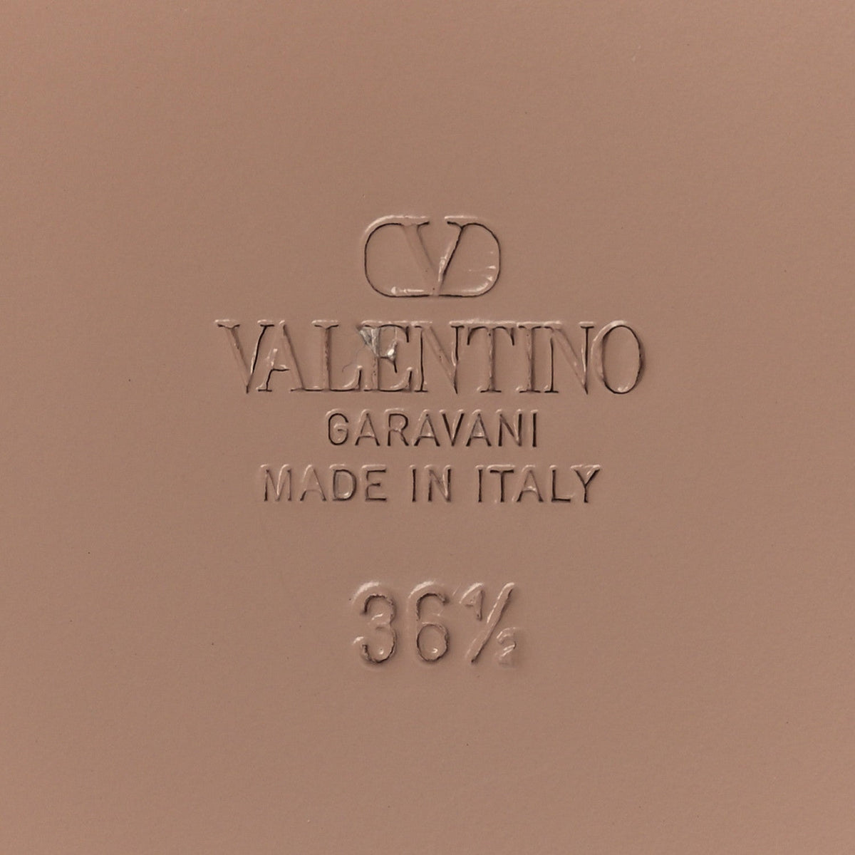 Valentino Garavani Calfskin Women's VLogo Cut Out Flat Slide Sandals 36.5 Rose